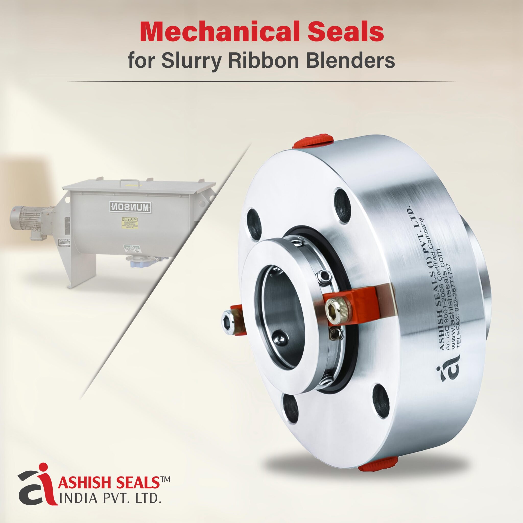 Mechanical Seal for Slurry Ribbon Blenders manufacturer and exporter in