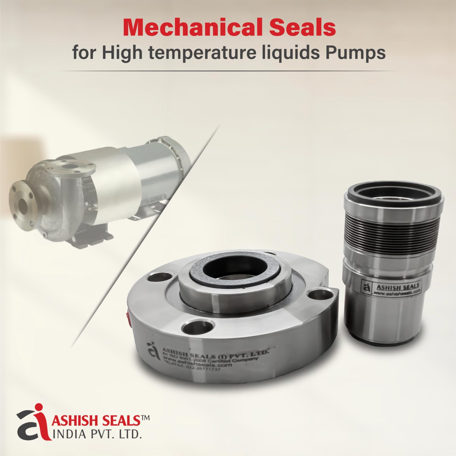Mechanical Seals for High temperature liquids Pumps manufacturer in Mumbai