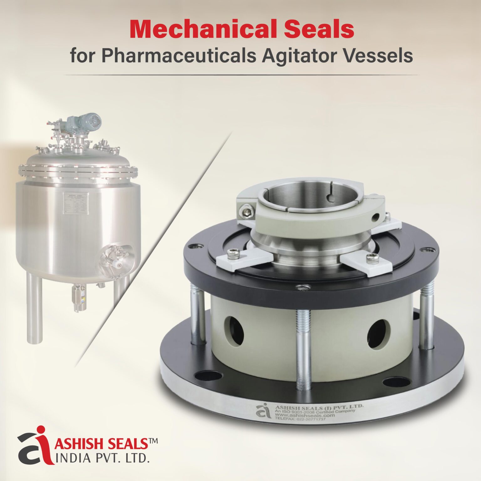 Mechanical Seals for Pharmaceuticals Agitator Vessels manufacturer, supplier and exporter in